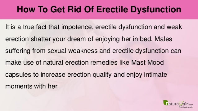 How to get rid of an errection